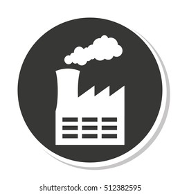 Factory industrial over white background, vector illustration eps10