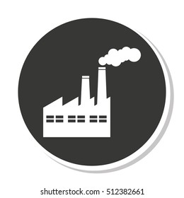 Factory industrial over white background, vector illustration eps10