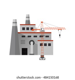 factory and industrial tower crane icon