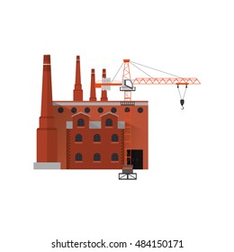 factory and industrial tower crane icon