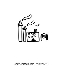 factory industrial vector illustration