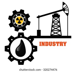 Factory, industry and business design, vector illustration eps 10.