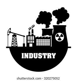Factory, industry and business design, vector illustration eps 10.