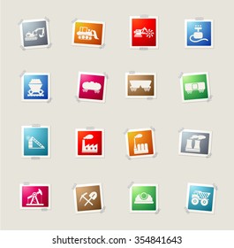 Factory and Industry card icons for web