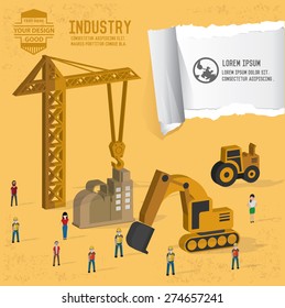 Factory and industry design on yellow background,clean vector