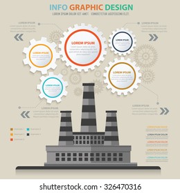 Factory industry design,info graphic concept,vector