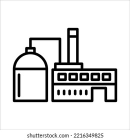 Factory, Industry Icon Logo Design Vector Template Illustration Sign And Symbol