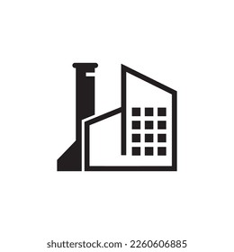 icono de la industria de fábrica, icono de refinería