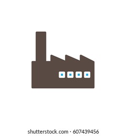 Factory, industry icon vector, filled flat sign, solid colorful pictogram isolated on white. Symbol, logo illustration. Pixel perfect