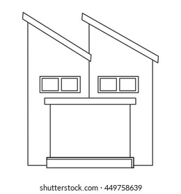 Factory industry industrial icon Isolated vector illustration