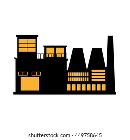 Factory industry industrial icon Isolated vector illustration