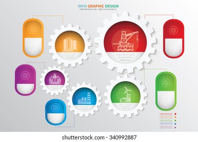
Factory and industry info graphic design,clean vector