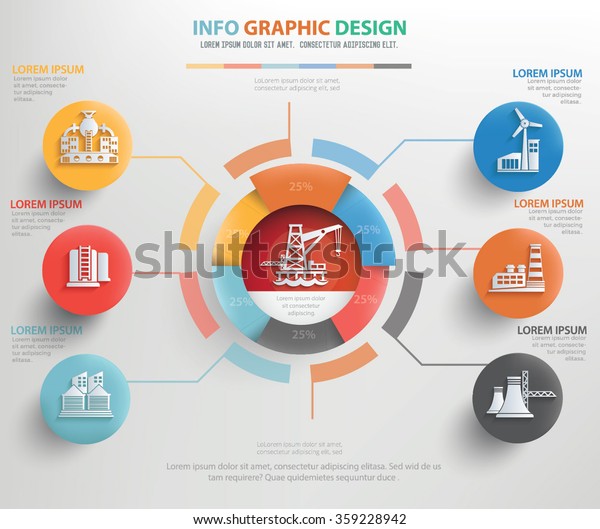 Factory Industry Info Graphic Designclean Vector Stock Vector (Royalty ...
