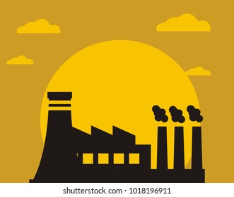 Factory industry logo design illustration
