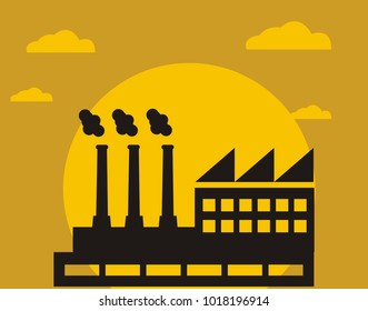 Factory industry logo design illustration