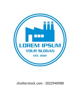 logotipo de la industria de fábrica, logotipo industrial vectorial