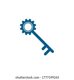 factory industry logo , key and gear logo