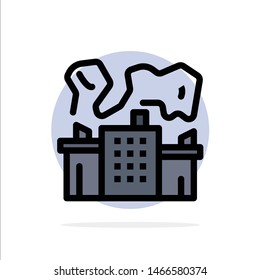 Factory, Industry, Nuclear, Power Abstract Circle Background Flat color Icon. Vector Icon Template background