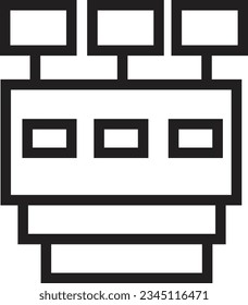 Factory Industry Panel Outline Icon