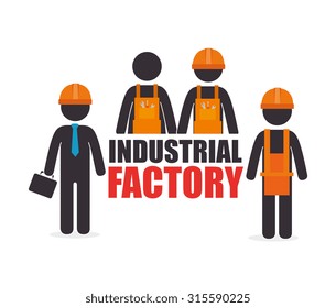 Factory and industry plant equipment design, vector illustration eps 10.