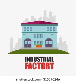 Factory and industry plant equipment design, vector illustration eps 10.