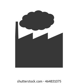 factory industry plant smoke icon. Isolated and flat illustration. Vector graphic
