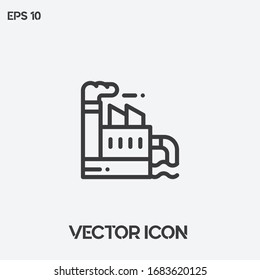 Factory, industry vector icon illustration. Ui/Ux. Premium quality.