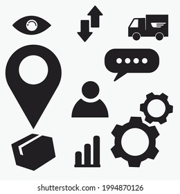 Vektorgrafik-Symbol der Fabrikindustrie 