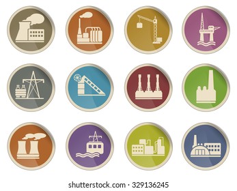 Factory and Industry Web icons