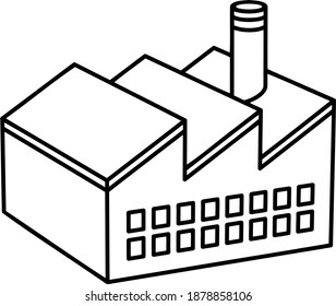 A factory isolated vector illustration.