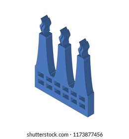 Factory isometric left top view 3D icon