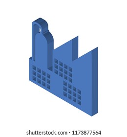 Factory isometric left top view 3D icon
