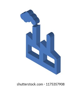 Factory isometric left top view 3D icon