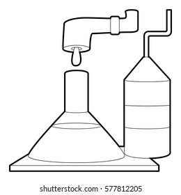 Factory lab icon. Outline illustration of factory lab vector icon for web