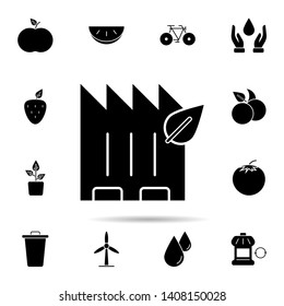 Factory, leaf, plant icon. Universal set of ecology for website design and development, app development