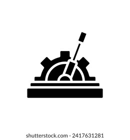 Ilustración de vectores de iconos rellenados por la palanca de fábrica