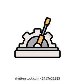 Factory Lever Icon Vector Illustration