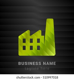 Factory Lime Green and Black silk fashion premium icon / Logo