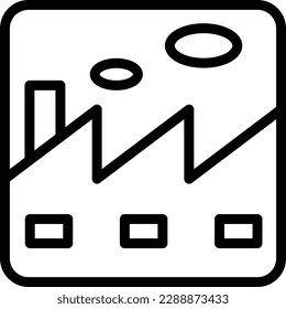 Icono de dibujo de línea de fábrica
