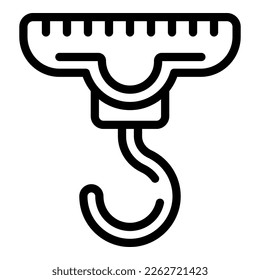 Factory line hook icon outline vector. Worker process. Industry engineer
