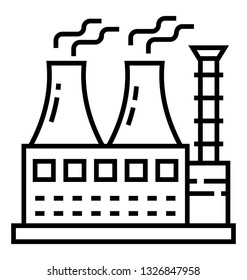 Factory line icon design 