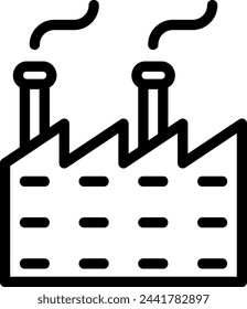 factory line icon illustration vector