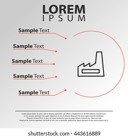 factory line icon. factory infographics template
