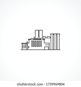 factory line icon. factory isolated line icon