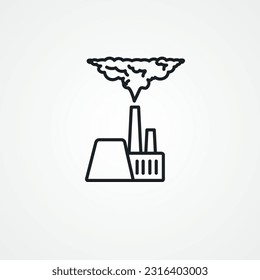 factory line icon. factory linear icon.