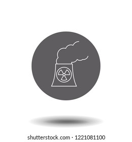Factory line icon, outline vector sign, linear style pictogram isolated on white. Industry symbol, logo illustration. Premium quality graphic design elements.