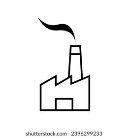 Factory line icon vector design sign