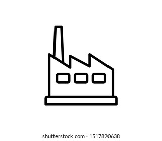 Factory line icon. Vector symbol in trendy flat style on white background. Web sing for design.