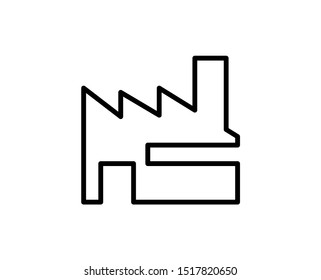 Factory line icon. Vector symbol in trendy flat style on white background. Web sing for design.