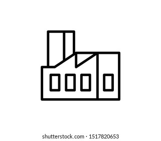 Factory line icon. Vector symbol in trendy flat style on white background. Web sing for design.